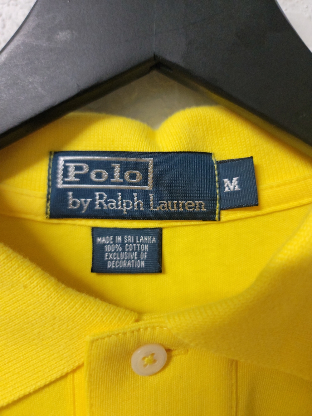 NEW Polo Ralph Lauren Short Sleeve Polo Solid Yellow Men's Medium - Picture 3 of 5